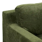 Canapé Poly &amp; Bark Zyon 90 en velours vert vieilli