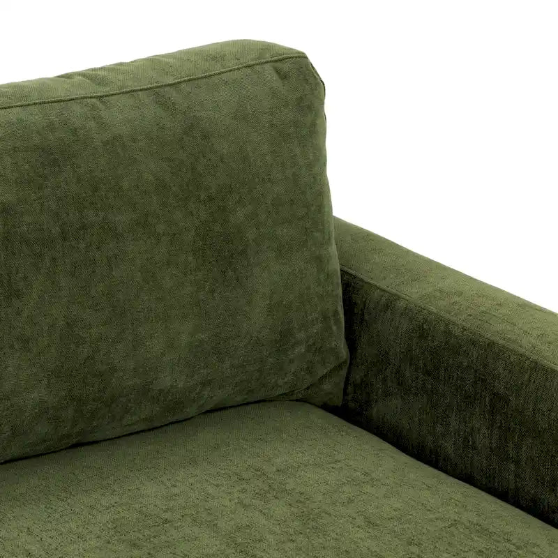 Canapé Poly &amp; Bark Zyon 90 en velours vert vieilli