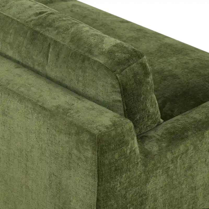 Canapé Poly &amp; Bark Zyon 90 en velours vert vieilli