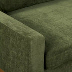 Canapé Poly &amp; Bark Zyon 90 en velours vert vieilli
