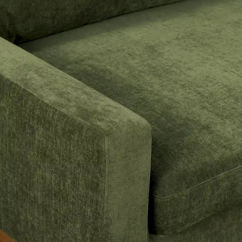 Canapé Poly &amp; Bark Zyon 90 en velours vert vieilli
