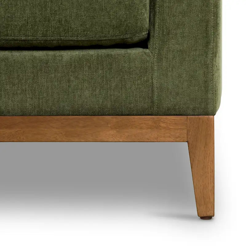 Canapé Poly &amp; Bark Zyon 90 en velours vert vieilli