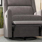 Fauteuil berçant pivotant à bascule classique rembourré et inclinable manuellement