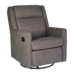 Fauteuil berçant pivotant à bascule classique rembourré et inclinable manuellement