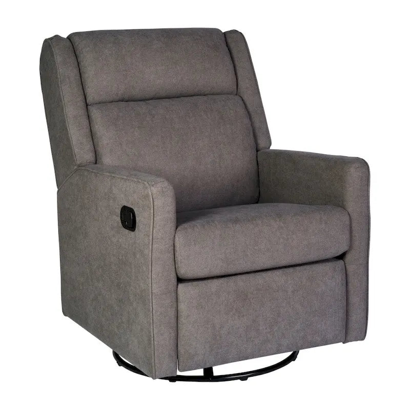 Fauteuil berçant pivotant à bascule classique rembourré et inclinable manuellement