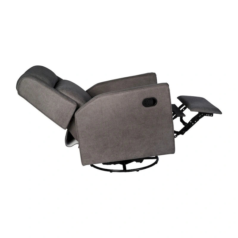 Fauteuil berçant pivotant à bascule classique rembourré et inclinable manuellement