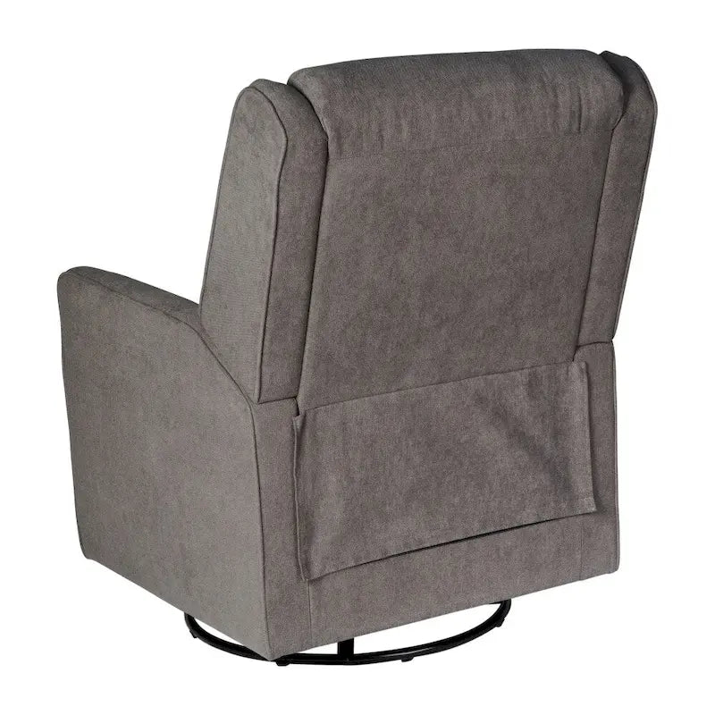 Fauteuil berçant pivotant à bascule classique rembourré et inclinable manuellement