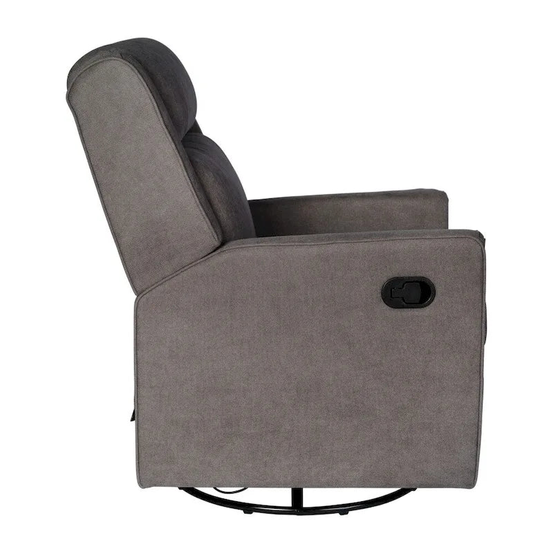 Fauteuil berçant pivotant à bascule classique rembourré et inclinable manuellement