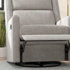 Fauteuil berçant pivotant à bascule classique rembourré et inclinable manuellement