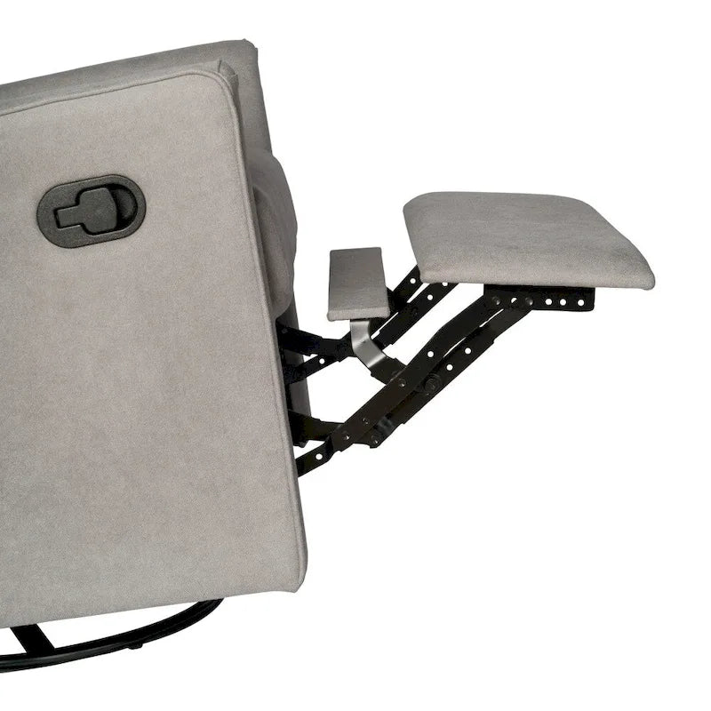 Fauteuil berçant pivotant à bascule classique rembourré et inclinable manuellement