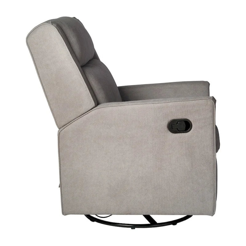Fauteuil berçant pivotant à bascule classique rembourré et inclinable manuellement