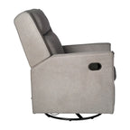 Fauteuil berçant pivotant à bascule classique rembourré et inclinable manuellement