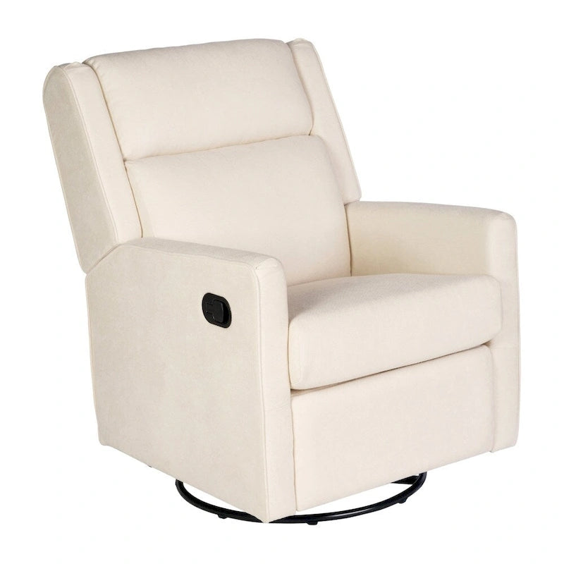 Fauteuil berçant pivotant à bascule classique rembourré et inclinable manuellement