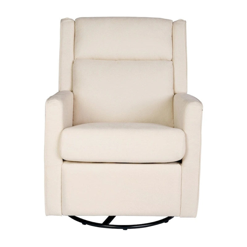 Fauteuil berçant pivotant à bascule classique rembourré et inclinable manuellement