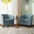 Ensemble de 2 fauteuils d'appoint modernes rembourrés en forme de tonneau