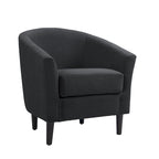 Ensemble de 2 fauteuils d'appoint modernes rembourrés en forme de tonneau