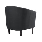Ensemble de 2 fauteuils d'appoint modernes rembourrés en forme de tonneau