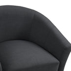 Ensemble de 2 fauteuils d'appoint modernes rembourrés en forme de tonneau