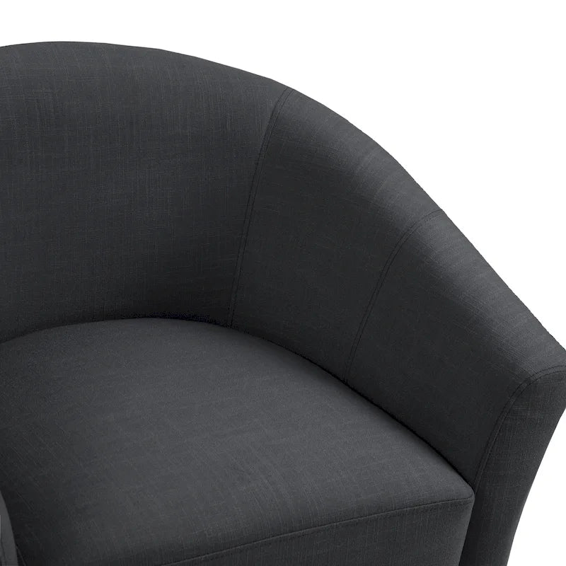 Ensemble de 2 fauteuils d'appoint modernes rembourrés en forme de tonneau