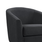 Ensemble de 2 fauteuils d'appoint modernes rembourrés en forme de tonneau
