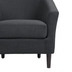 Ensemble de 2 fauteuils d'appoint modernes rembourrés en forme de tonneau