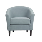 Ensemble de 2 fauteuils d'appoint modernes rembourrés en forme de tonneau