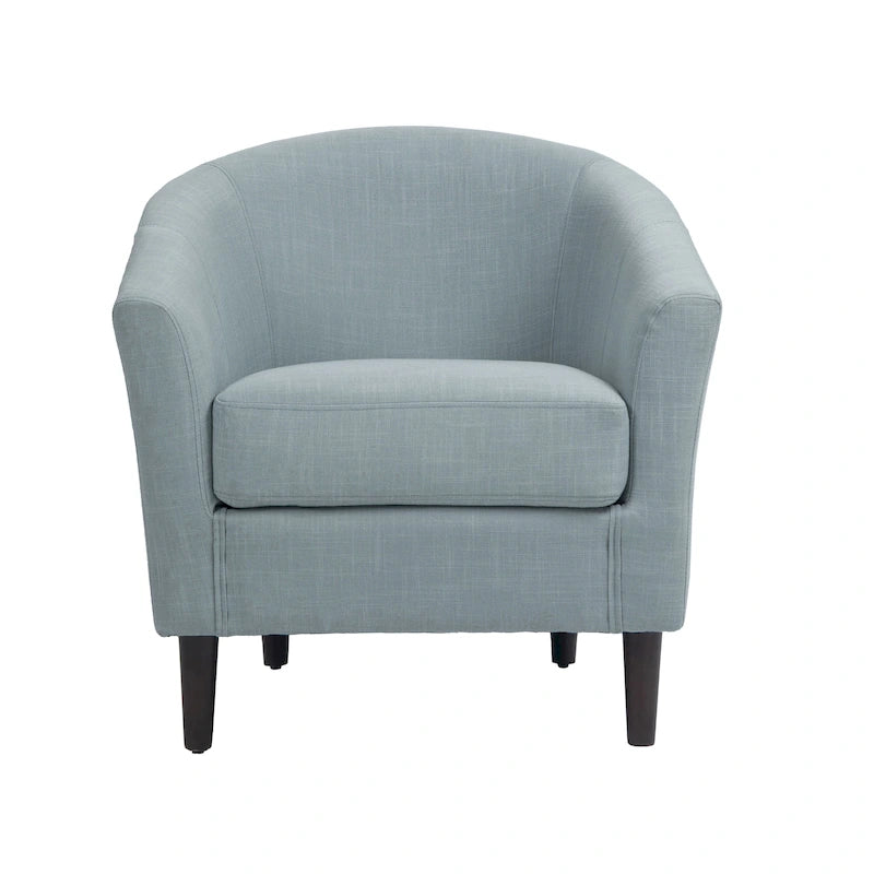 Ensemble de 2 fauteuils d'appoint modernes rembourrés en forme de tonneau