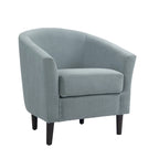 Ensemble de 2 fauteuils d'appoint modernes rembourrés en forme de tonneau