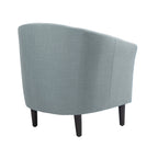 Ensemble de 2 fauteuils d'appoint modernes rembourrés en forme de tonneau