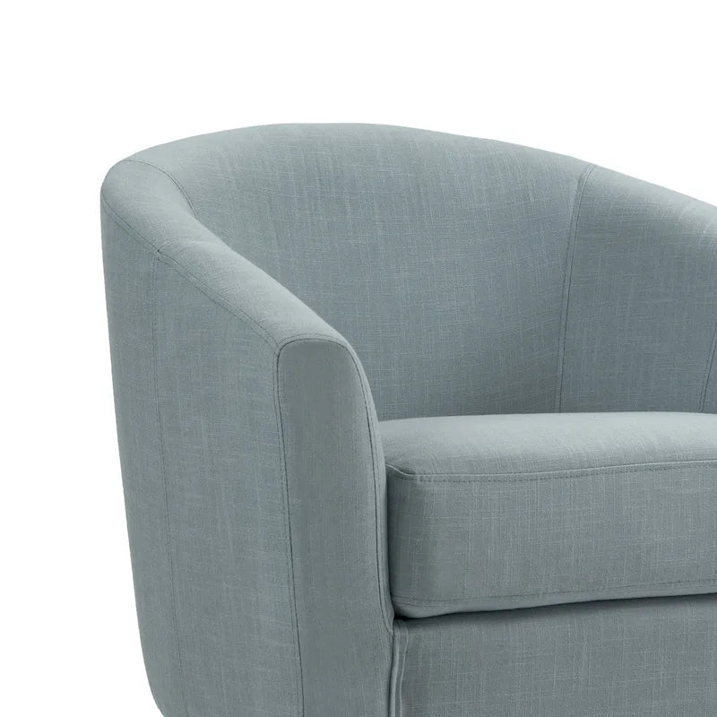 Ensemble de 2 fauteuils d'appoint modernes rembourrés en forme de tonneau
