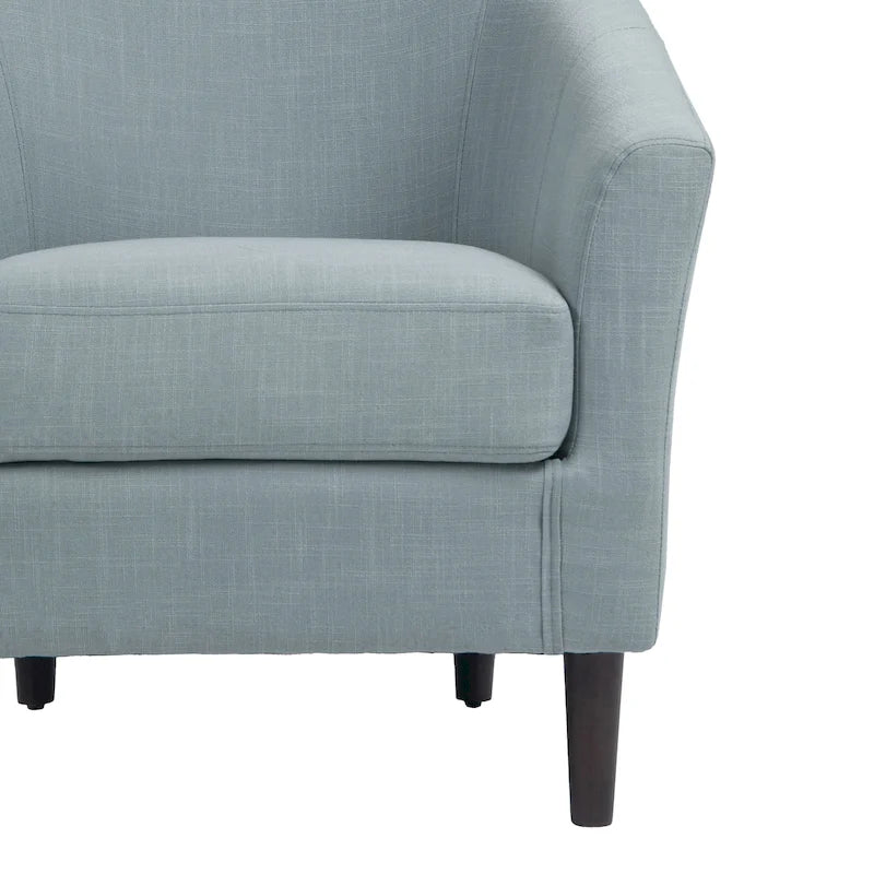 Ensemble de 2 fauteuils d'appoint modernes rembourrés en forme de tonneau