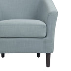 Ensemble de 2 fauteuils d'appoint modernes rembourrés en forme de tonneau
