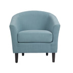 Ensemble de 2 fauteuils d'appoint modernes rembourrés en forme de tonneau
