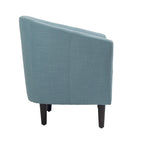 Ensemble de 2 fauteuils d'appoint modernes rembourrés en forme de tonneau