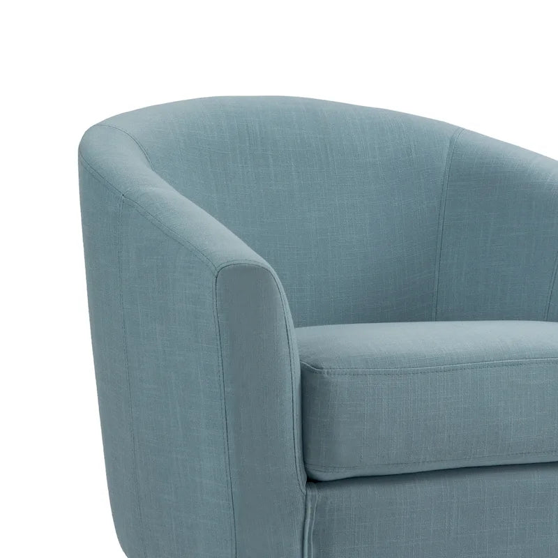 Ensemble de 2 fauteuils d'appoint modernes rembourrés en forme de tonneau