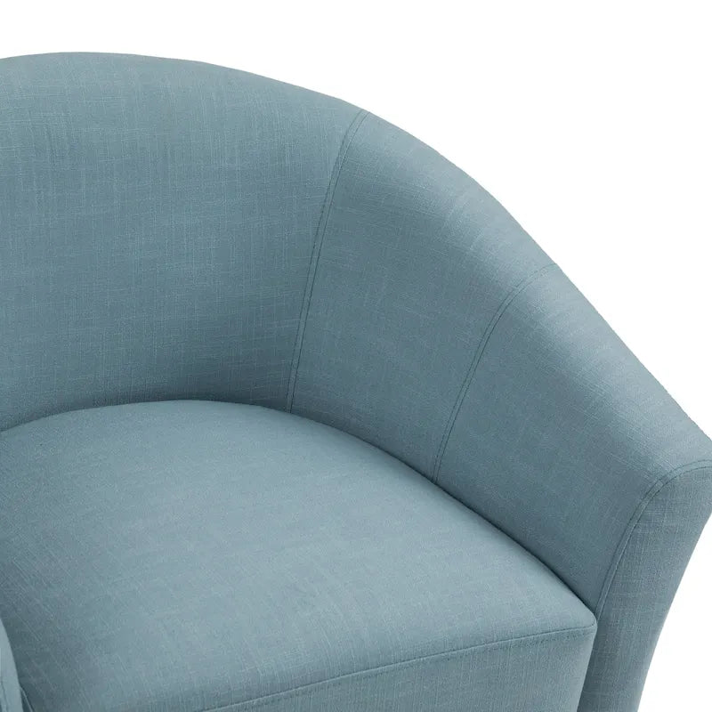 Ensemble de 2 fauteuils d'appoint modernes rembourrés en forme de tonneau