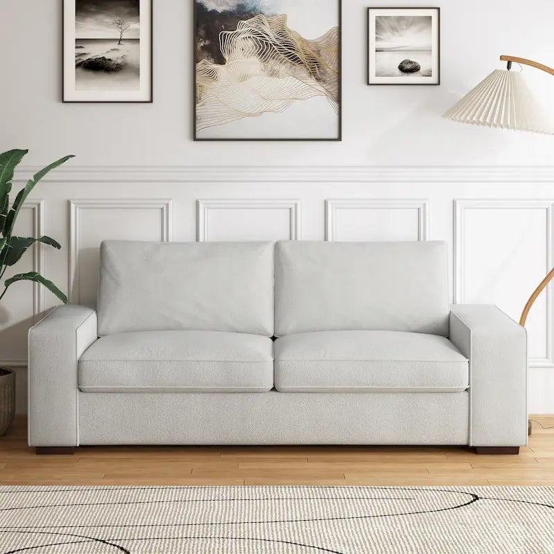 80.1 Wide Linen Corduroy Loveseat Living Room Sofa Couch