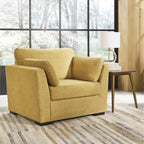 Fauteuil rembourré Clareen de Roundhill Furniture, fauteuil Cutler, fauteuil surdimensionné