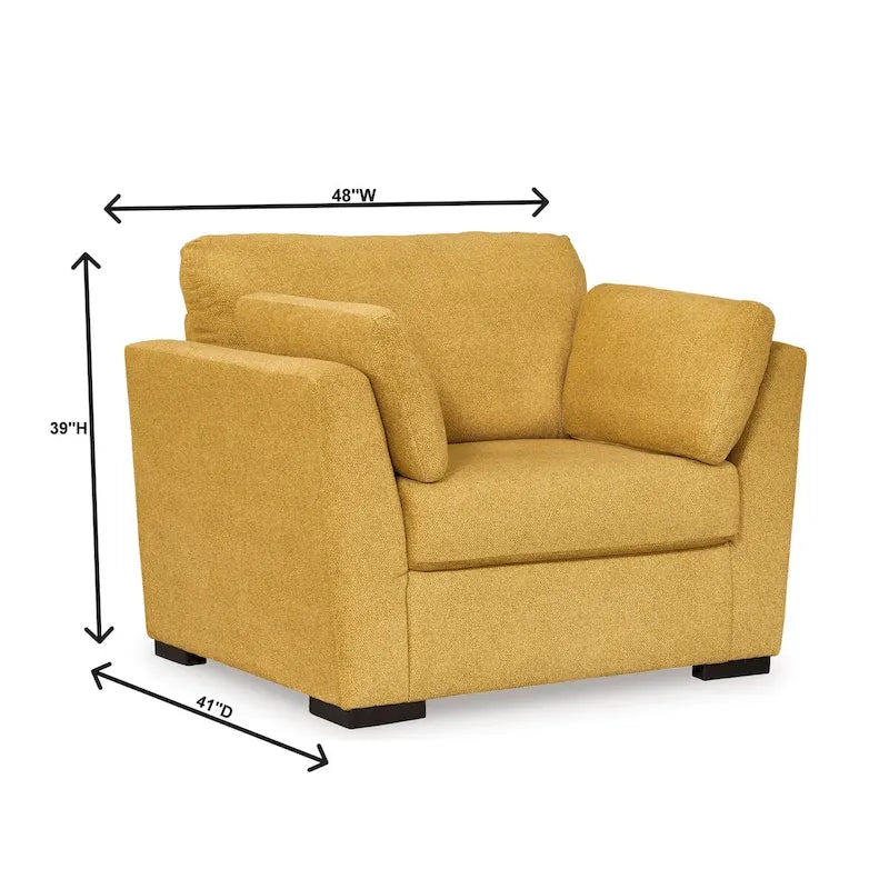 Fauteuil rembourré Clareen de Roundhill Furniture, fauteuil Cutler, fauteuil surdimensionné