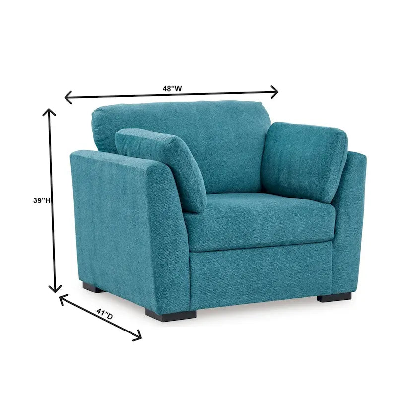 Fauteuil rembourré Clareen de Roundhill Furniture, fauteuil Cutler, fauteuil surdimensionné