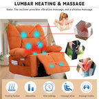 Fauteuil inclinable pivotant XINMICS, fauteuil berçant électrique avec massage et chauffage