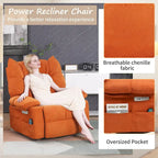Fauteuil inclinable pivotant XINMICS, fauteuil berçant électrique avec massage et chauffage