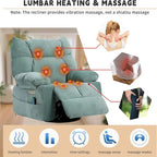 Fauteuil inclinable pivotant XINMICS, fauteuil berçant électrique avec massage et chauffage