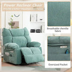 Fauteuil inclinable pivotant XINMICS, fauteuil berçant électrique avec massage et chauffage