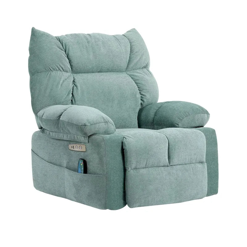 Fauteuil inclinable pivotant XINMICS, fauteuil berçant électrique avec massage et chauffage