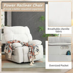 Fauteuil inclinable pivotant XINMICS, fauteuil berçant électrique avec massage et chauffage