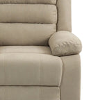 Fauteuil inclinable manuel en velours côtelé de coton rembourré avec accoudoirs larges