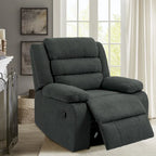 Fauteuil inclinable manuel en velours côtelé de coton rembourré avec accoudoirs larges