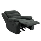 Fauteuil inclinable manuel en velours côtelé de coton rembourré avec accoudoirs larges