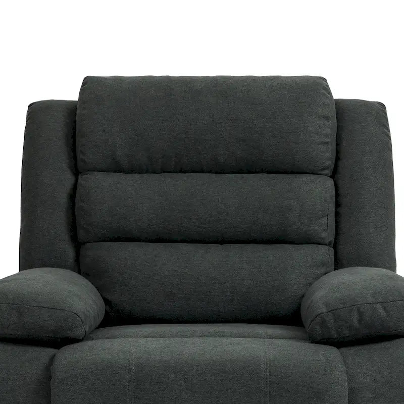 Fauteuil inclinable manuel en velours côtelé de coton rembourré avec accoudoirs larges